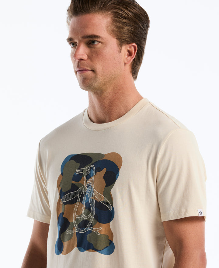 Cotton Jersey Embroidered Camo Pete Graphic Tee (Birch) 