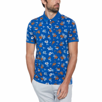 Cotton Jersey Flower Polo (Classic Blue) 