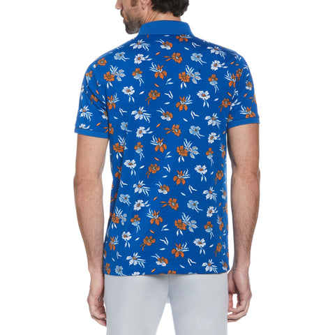 Cotton Jersey Flower Polo (Classic Blue) 