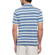 Cotton Jersey Indigo Striped Polo (Blue Indigo) 