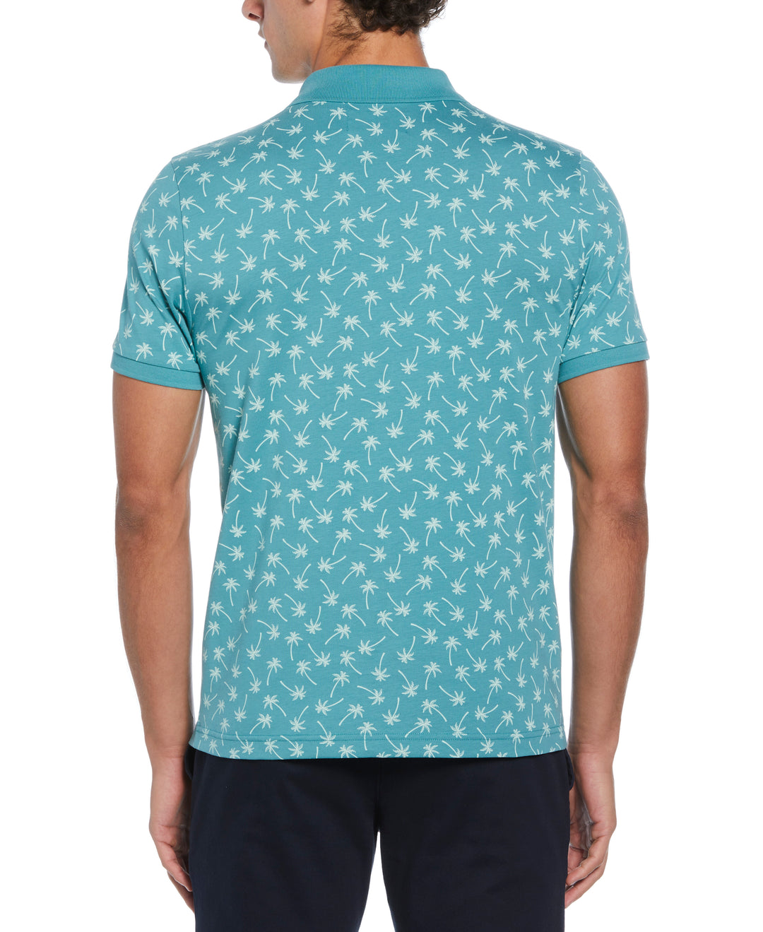 Cotton Jersey Palm Polo  (Teal) 