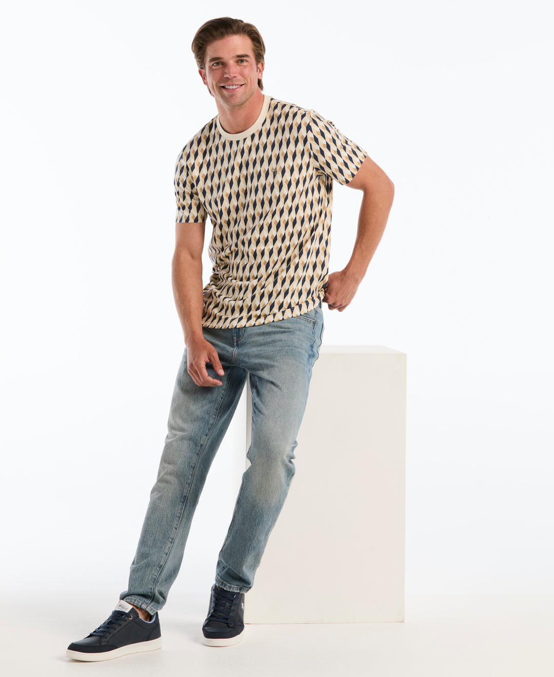 Cotton Jewel Print Tee (Birch) 