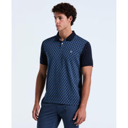 Cotton Martini Print Polo (Dark Sapphire) 