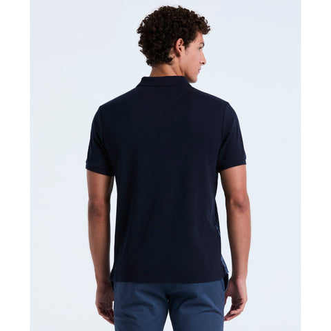 Cotton Martini Print Polo (Dark Sapphire) 