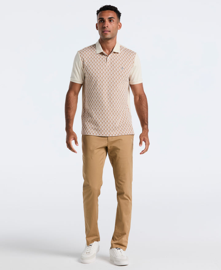 Cotton Martini Print Polo (Birch) 