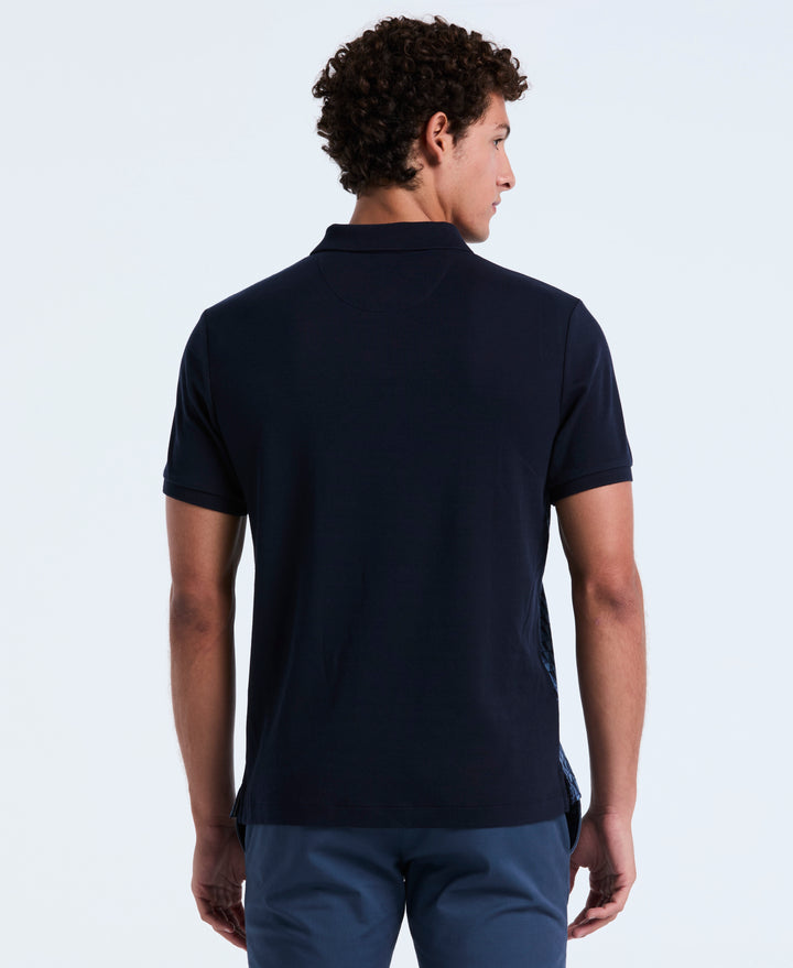 Cotton Martini Print Polo (Dark Sapphire) 