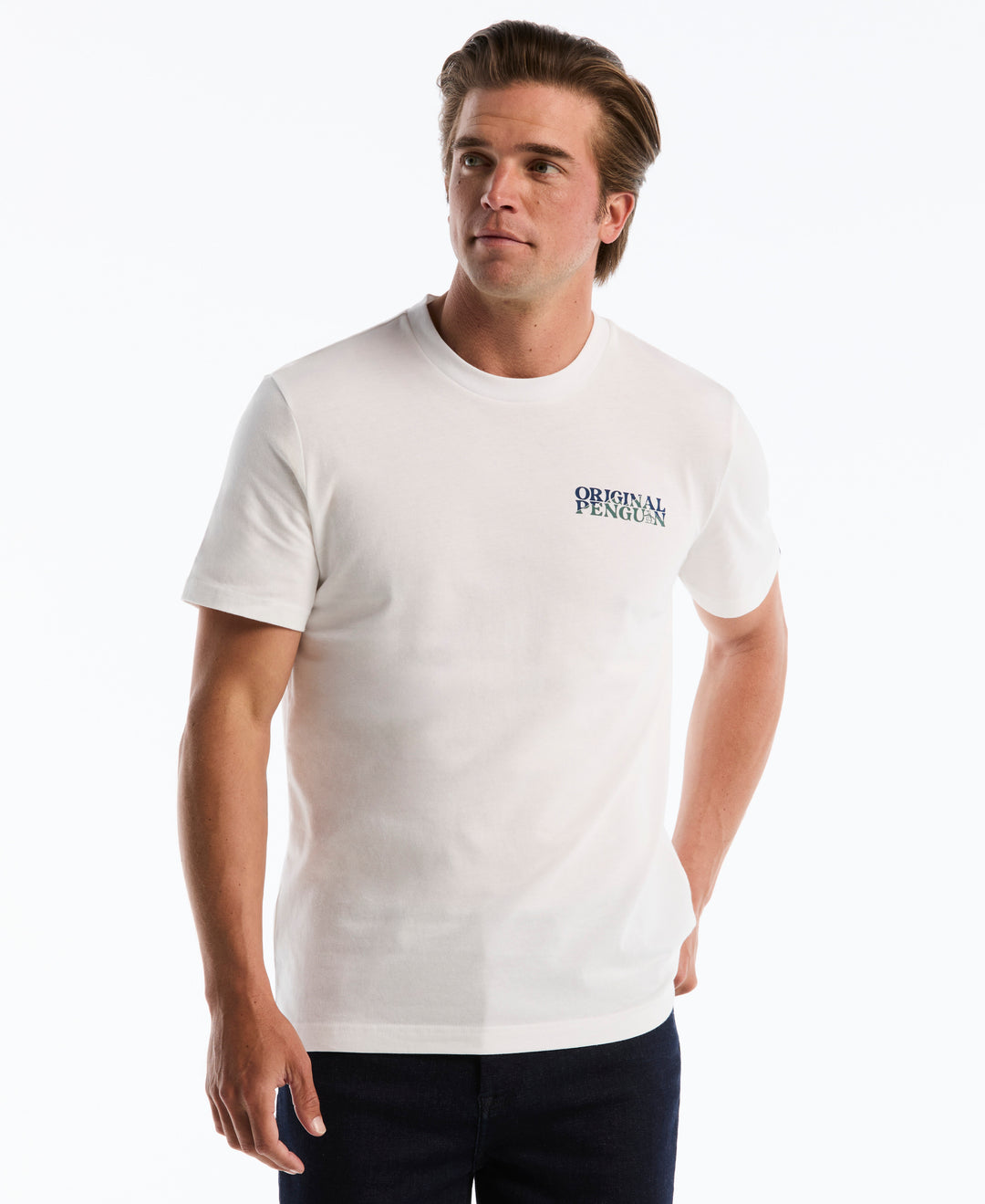 Cotton Mountain Scene Graphic Tee (Bright White) 
