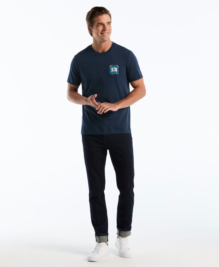 Cotton Pete Retreat Graphic Tee (Sargasso Sea) 