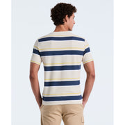 Cotton Pique Engineered Stripe Tee (Birch) 