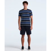Cotton Pique Engineered Stripe Tee (Sargasso Sea) 