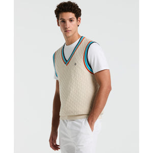 	
Cotton Pointelle Novelty Ribbed Sweater Vest (Birch) 