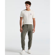 Cotton Poly Track Stripe Pant  (Dusty Olive) 