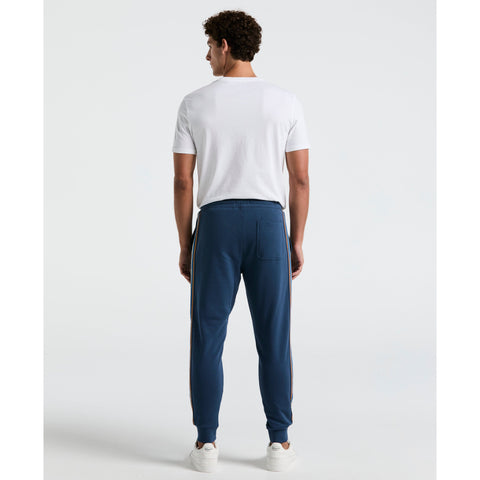 Cotton Poly Track Stripe Pant  (Sargasso Sea) 