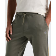 Cotton Poly Track Stripe Pant  (Dusty Olive) 