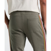 Cotton Poly Track Stripe Pant  (Dusty Olive) 