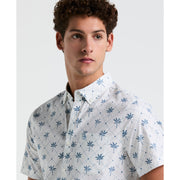 Lawn Gradient Stripe Shirt (Bright White) 