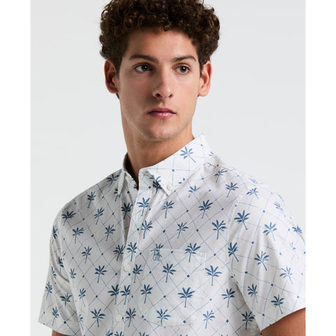 Lawn Gradient Stripe Shirt (Bright White) 