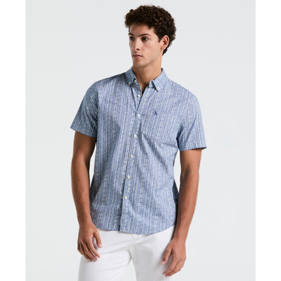 Cotton Poplin Texture Shirt (Blue Quartz) 