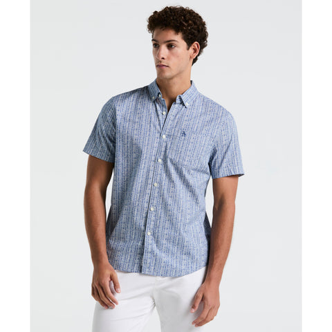 Cotton Poplin Texture Shirt (Blue Quartz) 