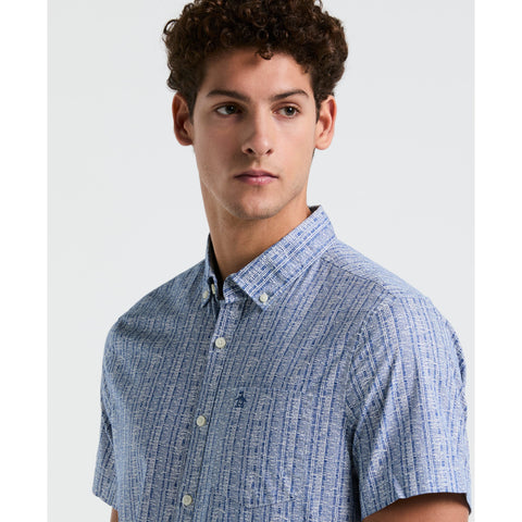 Cotton Poplin Texture Shirt (Blue Quartz) 
