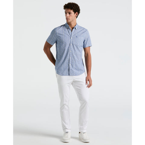 Cotton Poplin Texture Shirt (Blue Quartz) 