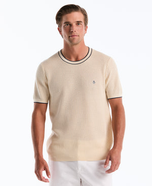 Cotton Ribbed Sweater Tee (Birch) 