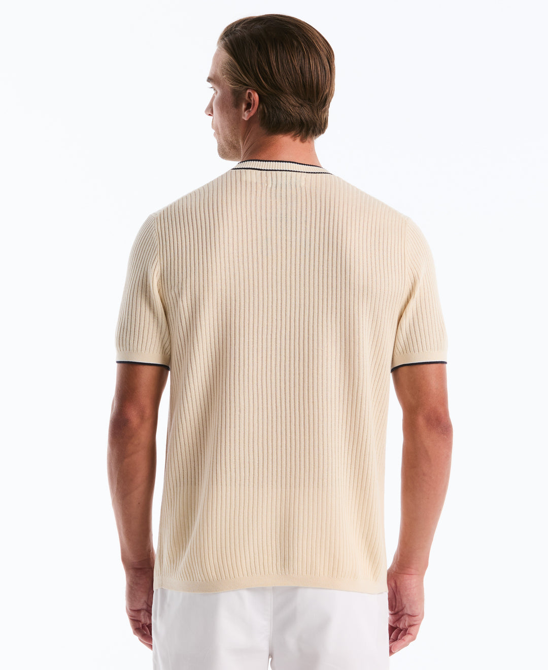 Cotton Ribbed Sweater Tee (Birch) 