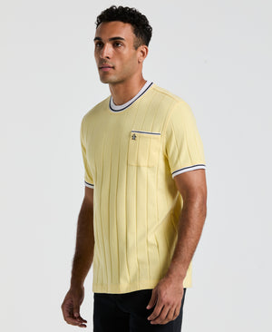Cotton Ribbed Collar Tee (Popcorn) 