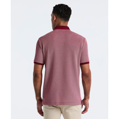 Cotton Tricolor Pique Polo (Cabernet) 