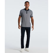 Cotton Tricolor Pique Polo (Dark Sapphire) 