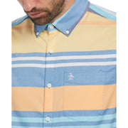 Cotton Twill Multi Color Stripe Shirt (Vallarta Blue) 