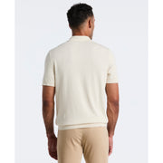 Cotton Vertical Stripe Sweater Polo (Birch) 