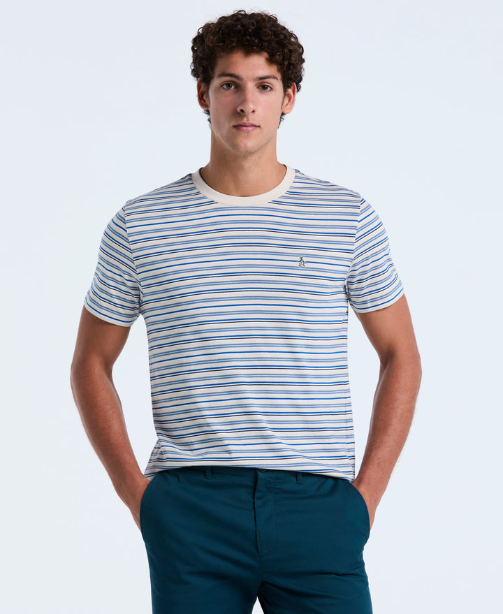 Cotton Yarn-Dyed Stripe Tee (Birch) 