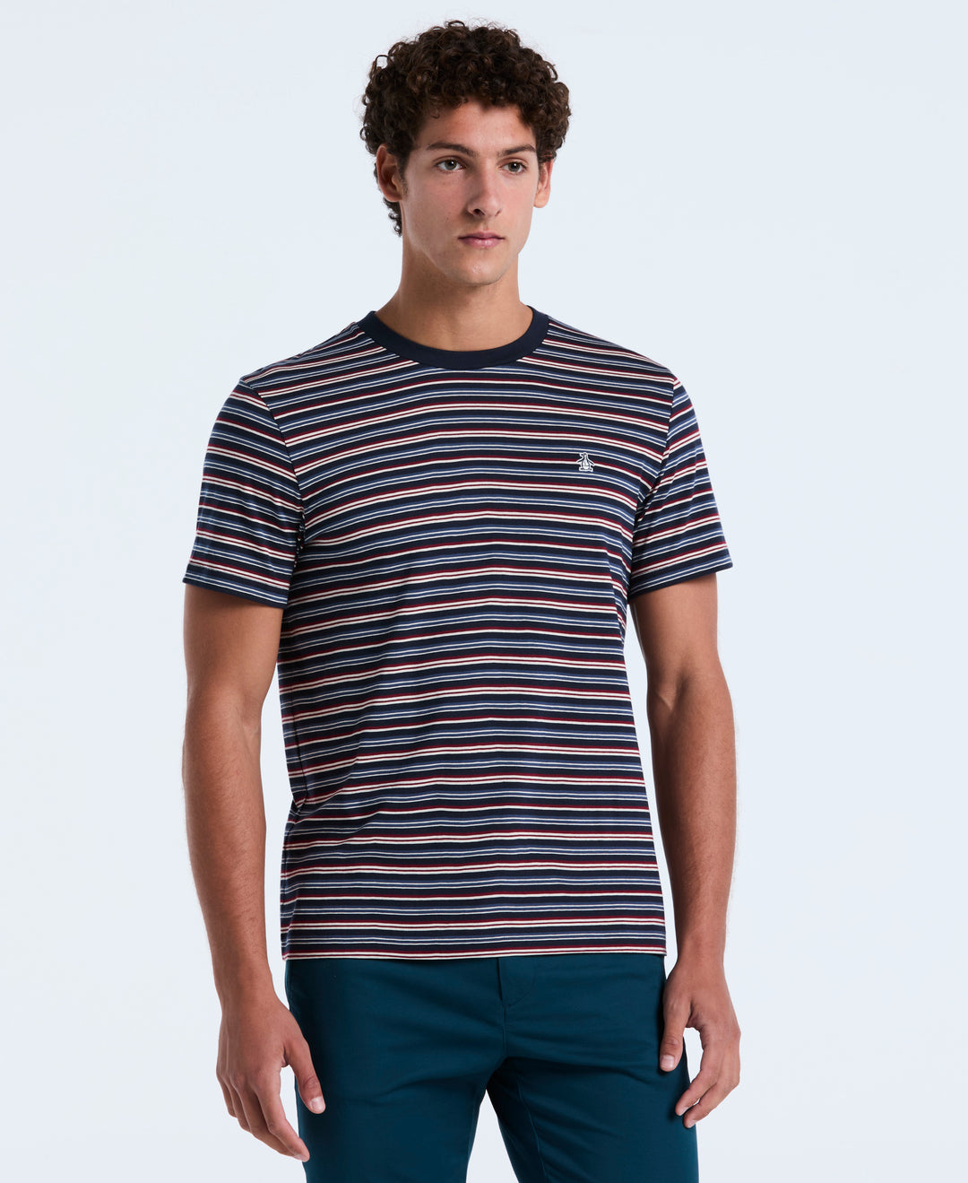 Cotton Yarn-Dyed Stripe Tee (Dark Sapphire) 