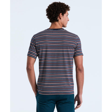 Cotton Yarn-Dyed Stripe Tee (Dark Sapphire) 