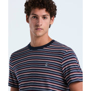 Cotton Yarn-Dyed Stripe Tee (Dark Sapphire) 