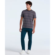 Cotton Yarn-Dyed Stripe Tee (Dark Sapphire) 