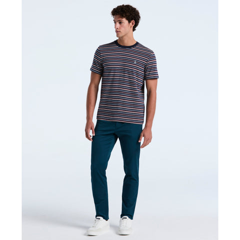 Cotton Yarn-Dyed Stripe Tee (Dark Sapphire) 