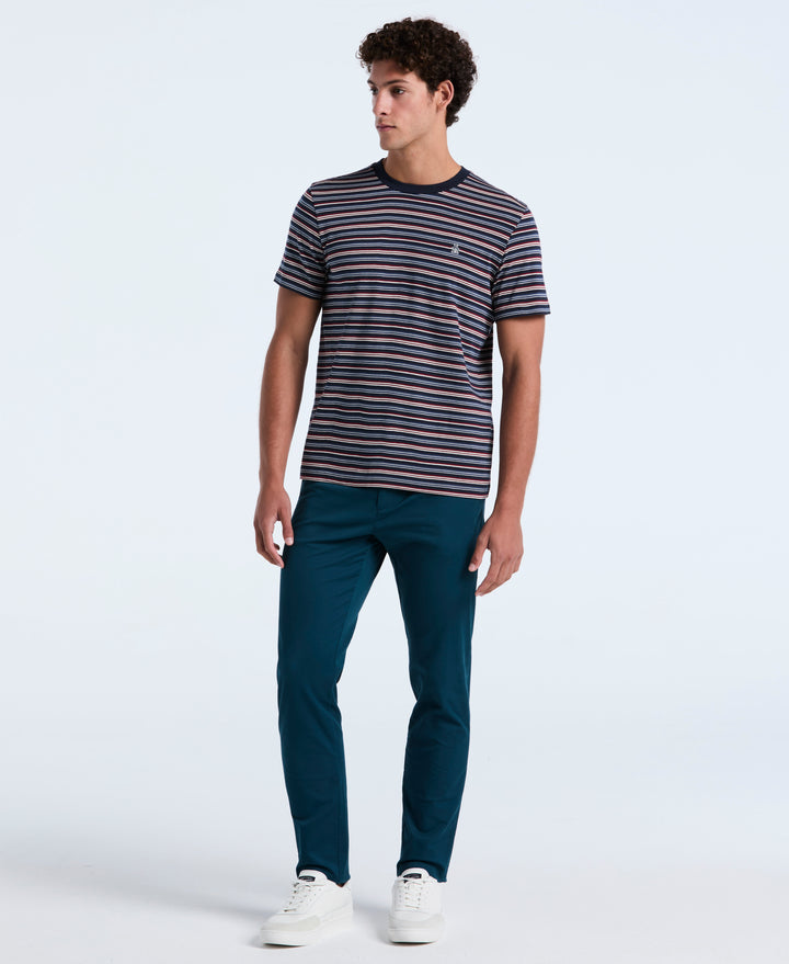 Cotton Yarn-Dyed Stripe Tee (Dark Sapphire) 