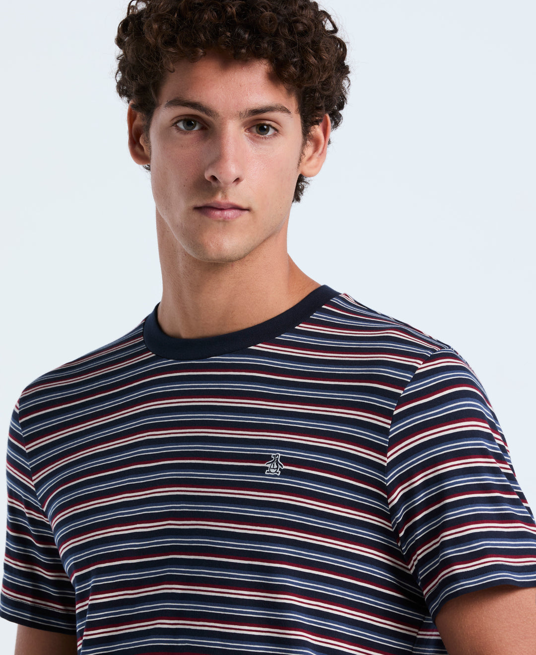 Cotton Yarn-Dyed Stripe Tee (Dark Sapphire) 
