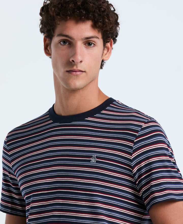 Cotton Yarn-Dyed Stripe Tee (Dark Sapphire) 