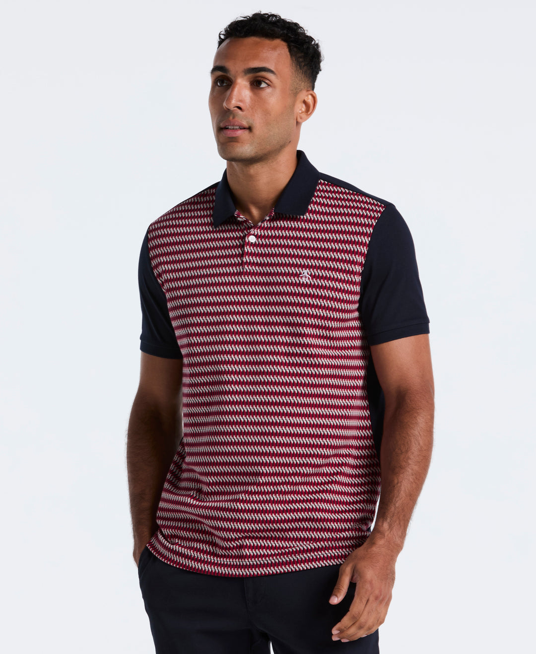 Cotton Zig Zag Polo (Cabernet) 