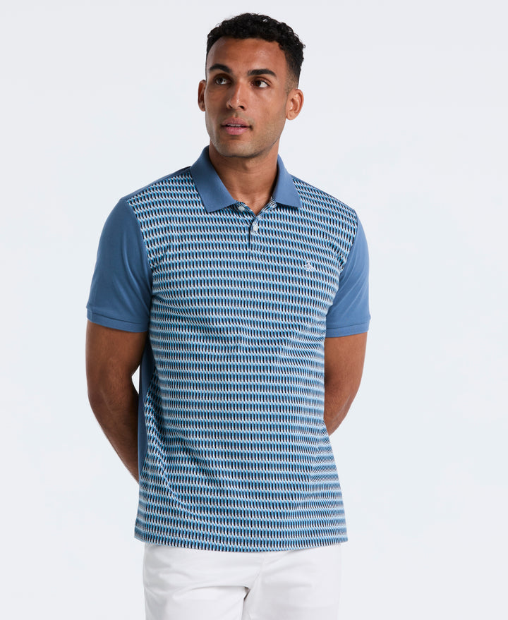 Cotton Zig Zag Polo (Copen Blue) 