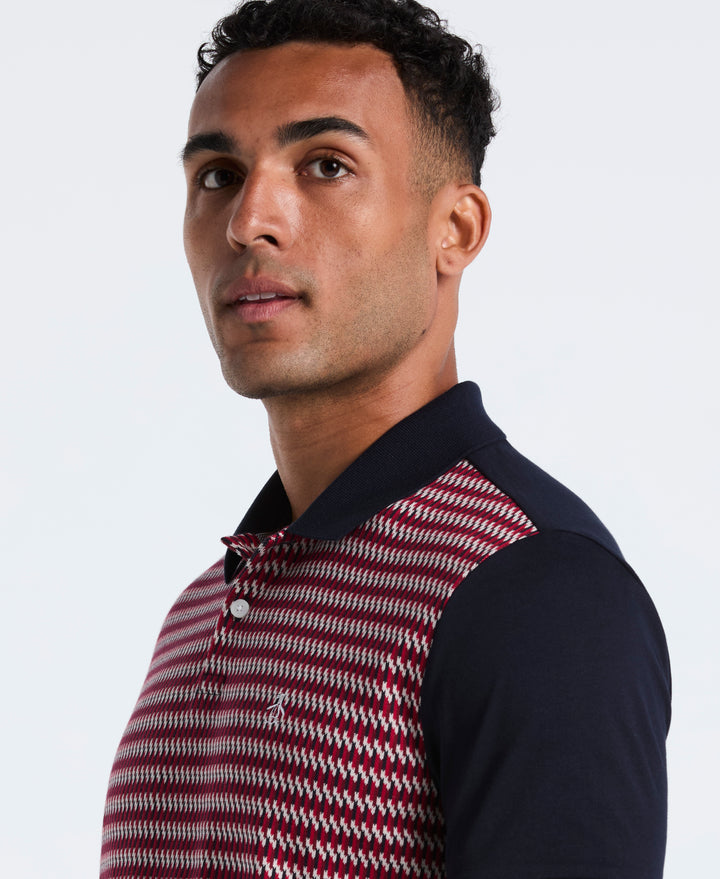 Cotton Zig Zag Polo (Cabernet) 