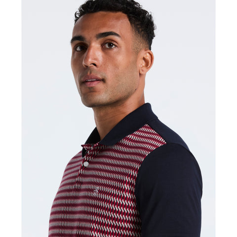 Cotton Zig Zag Polo (Cabernet) 