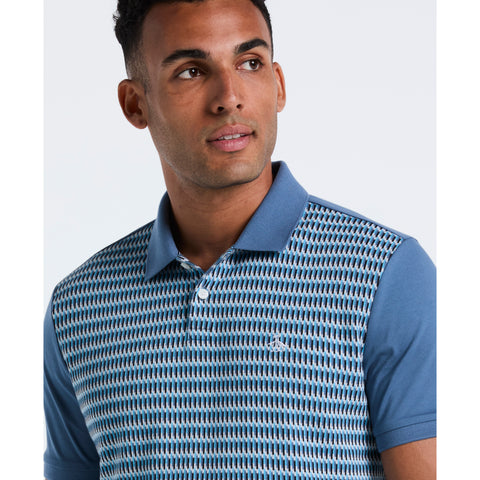 Cotton Zig Zag Polo (Copen Blue) 