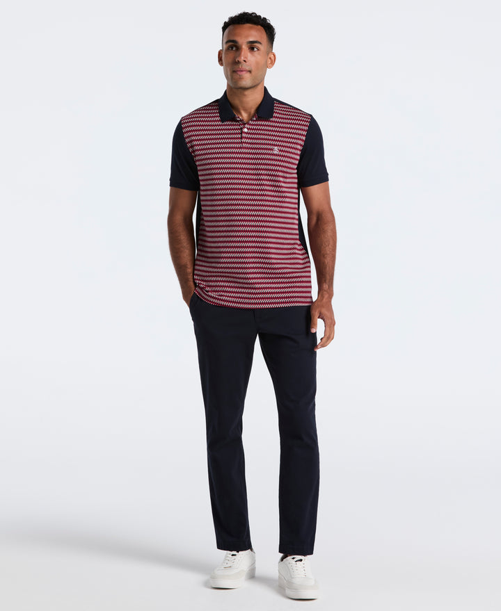 Cotton Zig Zag Polo (Cabernet) 