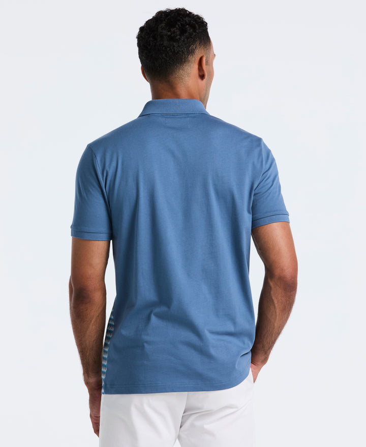 Cotton Zig Zag Polo (Copen Blue) 