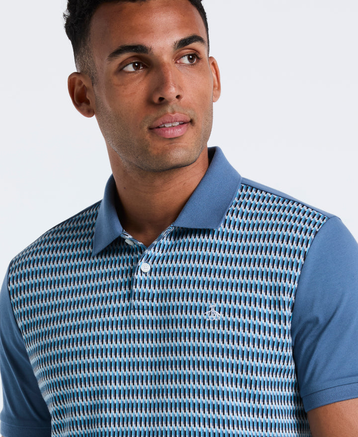 Cotton Zig Zag Polo (Copen Blue) 