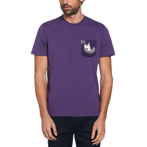 Cranes Pocket Tee (Grape) 